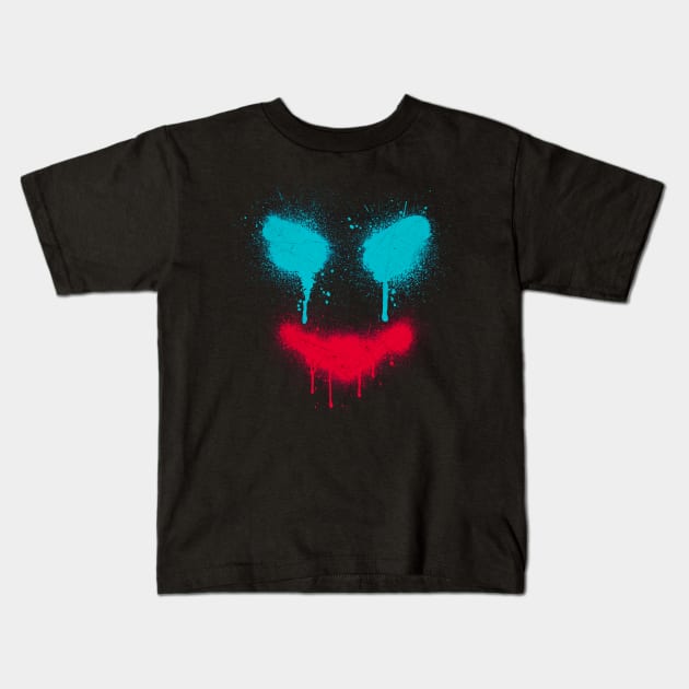 Color Splash Joker Kids T-Shirt by Drop23